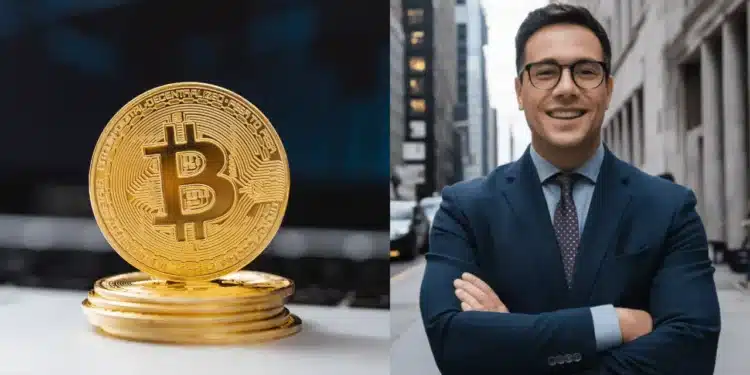 Bitcoin na Wall Street, zdroj: Canva, ideogram