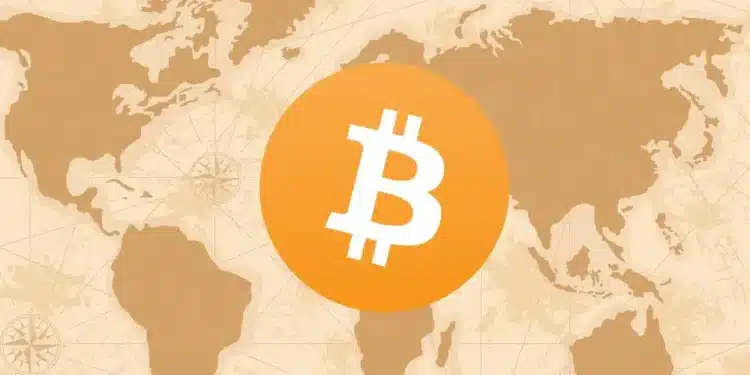 Bitcoin mapa sveta